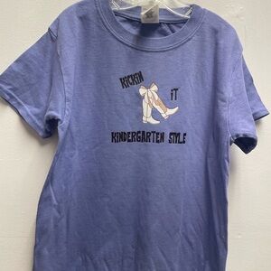 Gildan Kids Blue Graphic T-Shirt